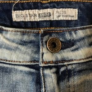 Big Star Pride 1974 Extreme Fade Low Rise Boot Cut Womens 30x34 NWOT